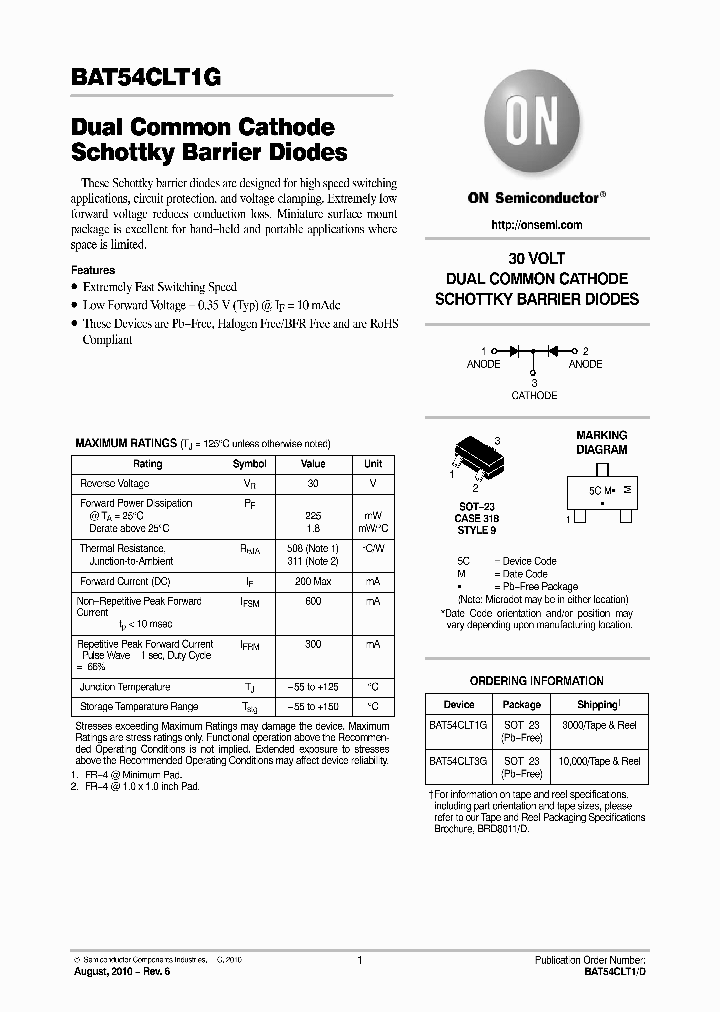 BAT54CLT3G_6256018.PDF Datasheet