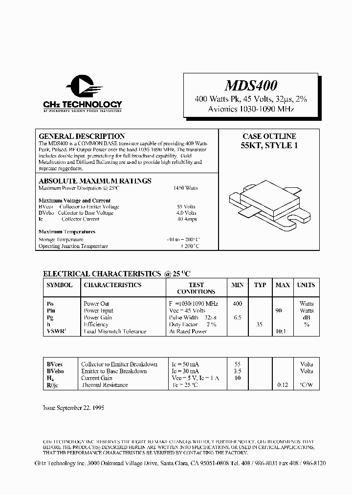 MDS400_6261628.PDF Datasheet