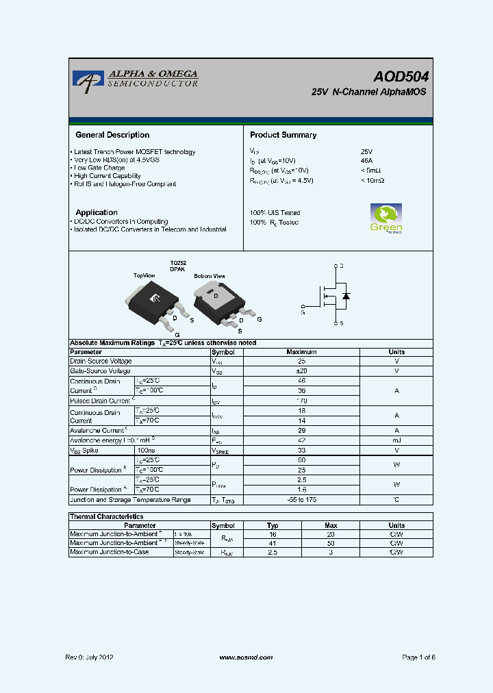 AOD504_6293995.PDF Datasheet