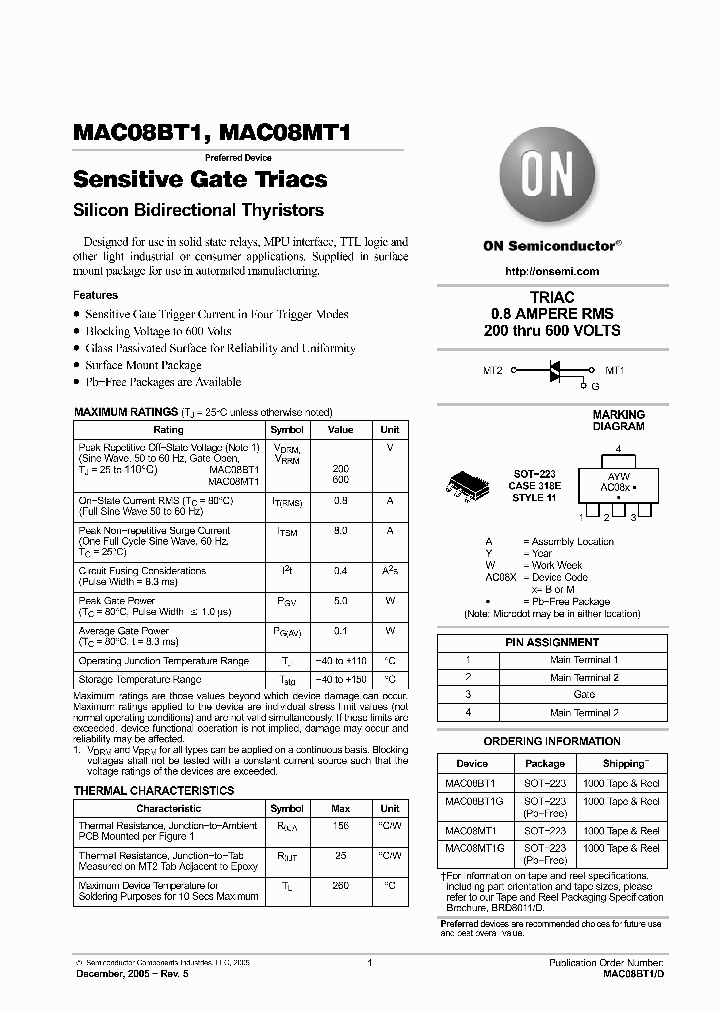 MAC08MT1G_6298167.PDF Datasheet