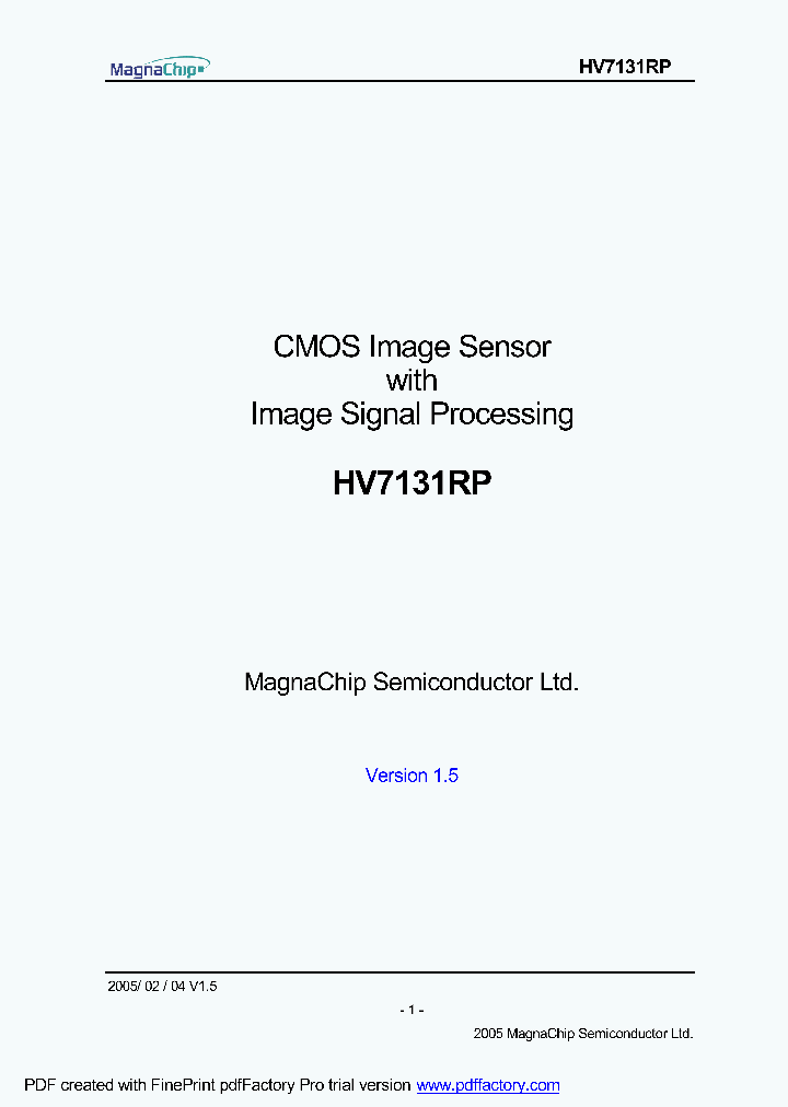 HV7131RP_6301571.PDF Datasheet