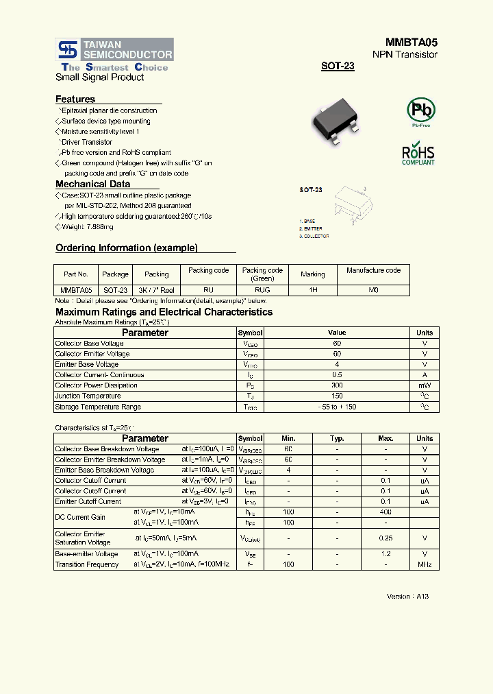 MMBTA05_6307544.PDF Datasheet