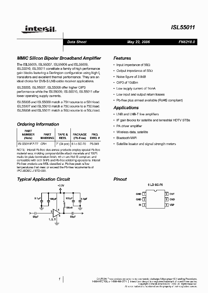 ISL55011_6310942.PDF Datasheet