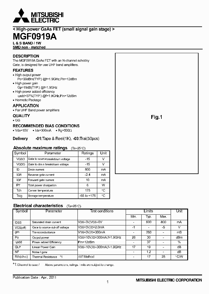 MGF0919A11_6361800.PDF Datasheet