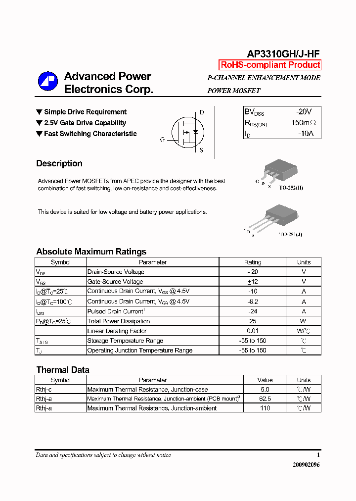 AP3310GH-HF_6361995.PDF Datasheet