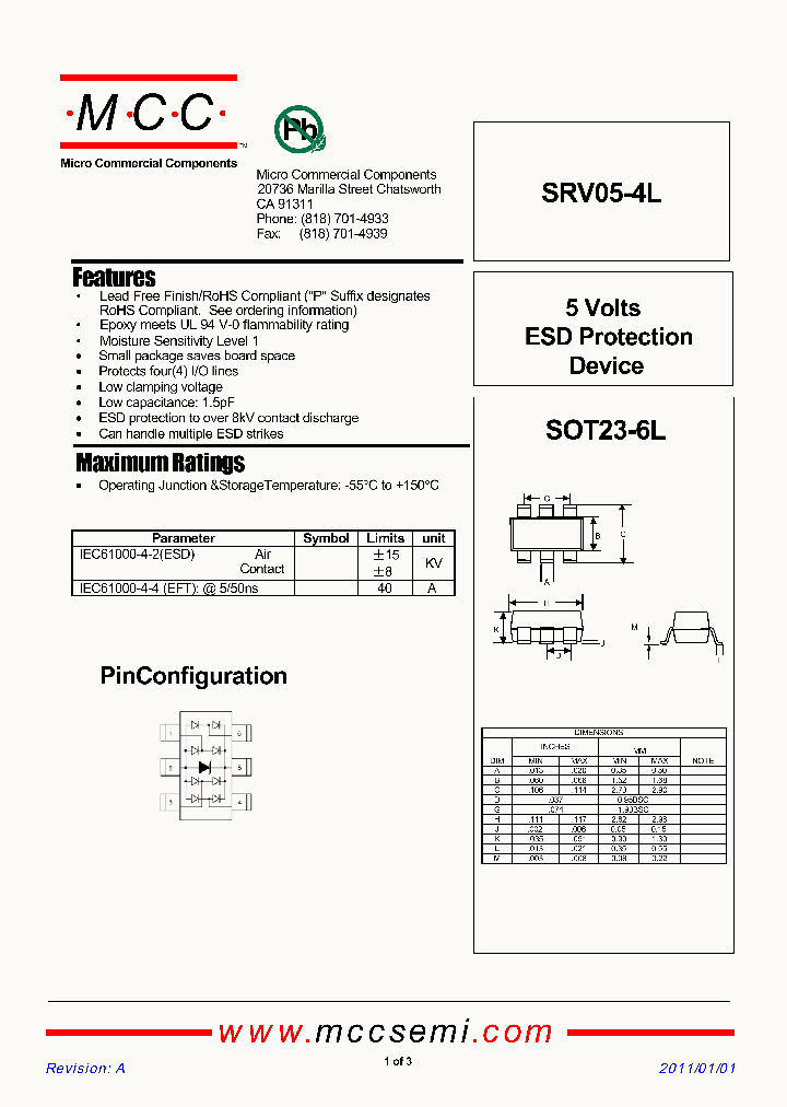 SRV05-4L_6364765.PDF Datasheet