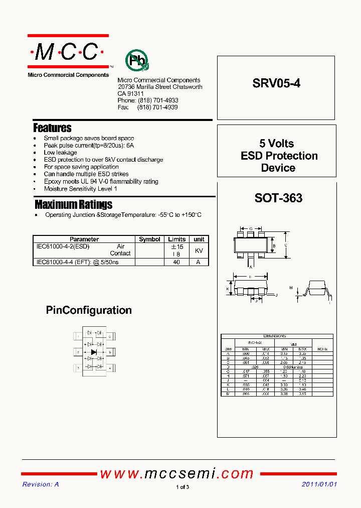 SRV05-4_6364761.PDF Datasheet