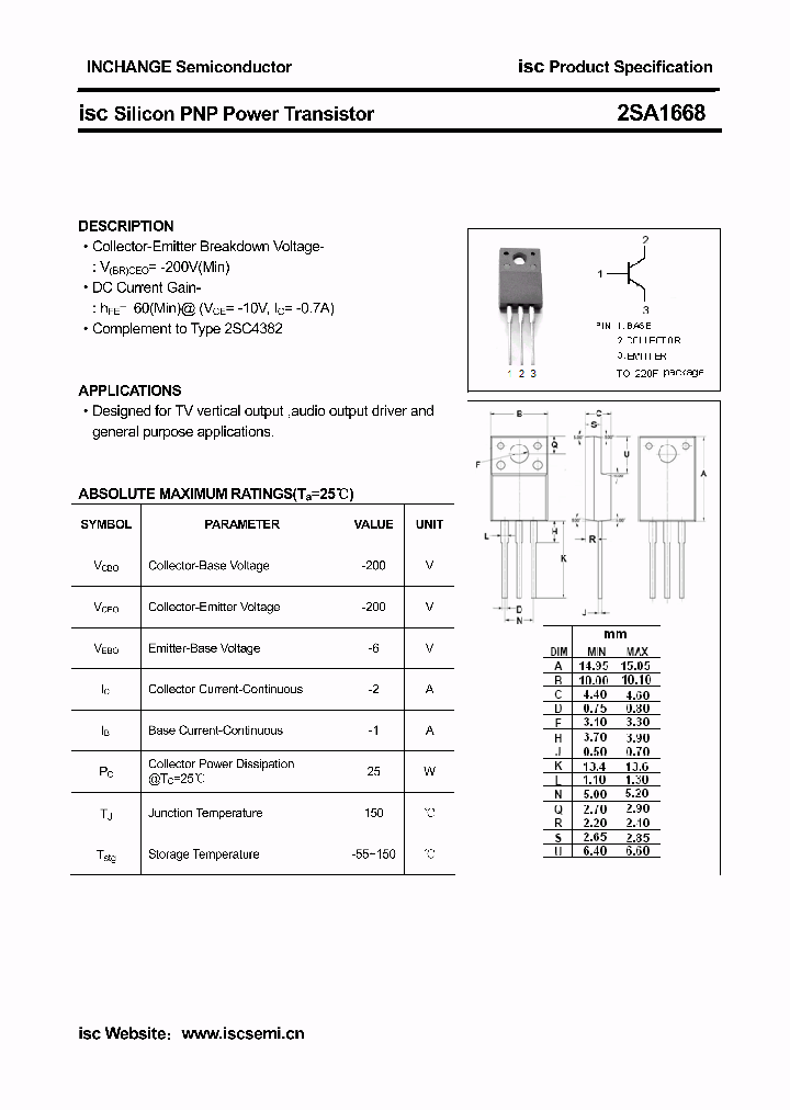 2SA1668_6365293.PDF Datasheet
