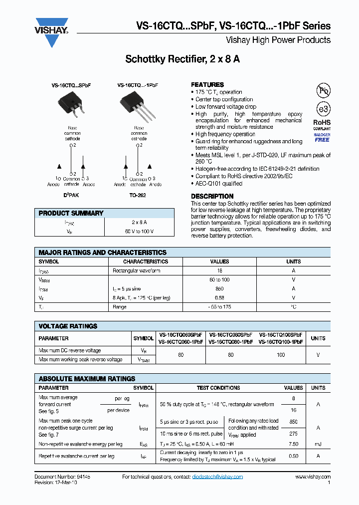 VS-16CTQ100SPBF_6369539.PDF Datasheet