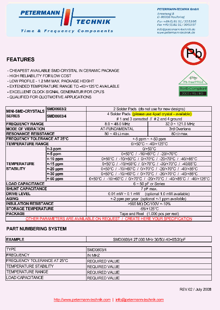 SMD0603_6371124.PDF Datasheet