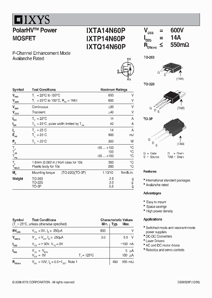 IXTP14N60P_6373669.PDF Datasheet