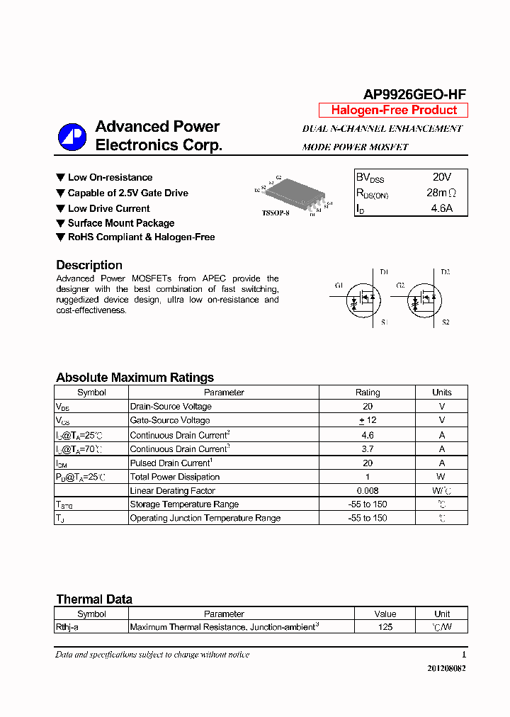 AP9926GEO-HF_6377448.PDF Datasheet
