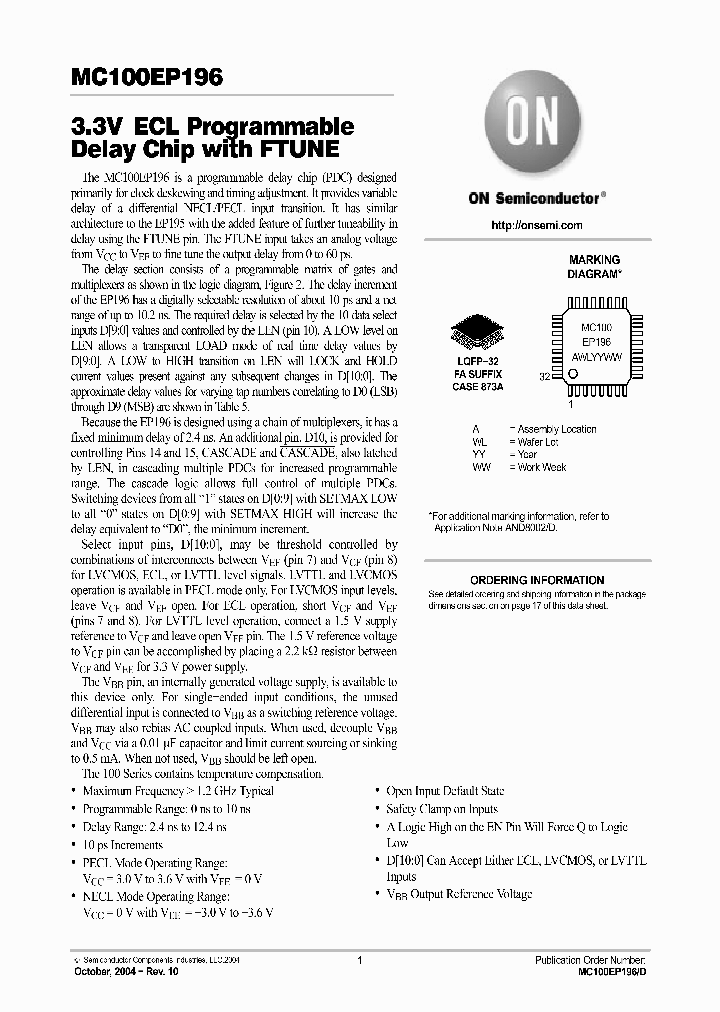 MC100EP196_6381763.PDF Datasheet
