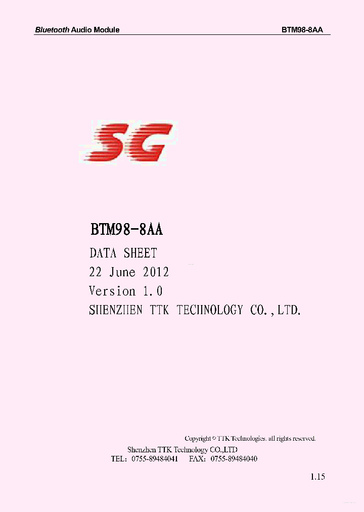 BTM98-8AA_6389233.PDF Datasheet