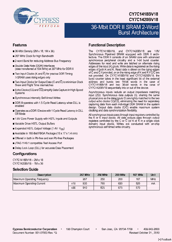 CY7C1420BV18-250BZC_6406180.PDF Datasheet