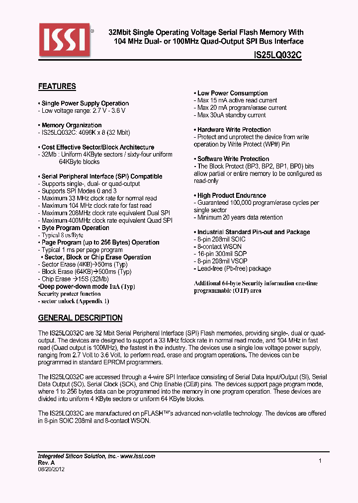IS25LQ032C_6408236.PDF Datasheet
