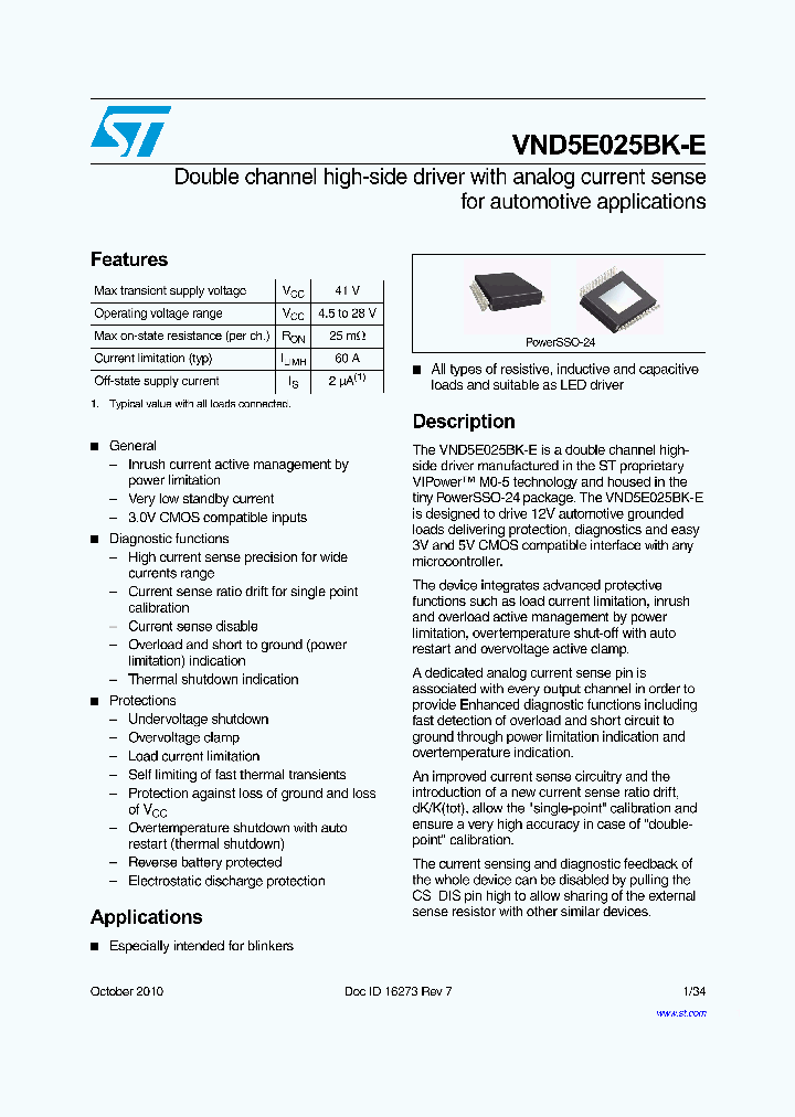 VND5E025BKTR-E_6409979.PDF Datasheet