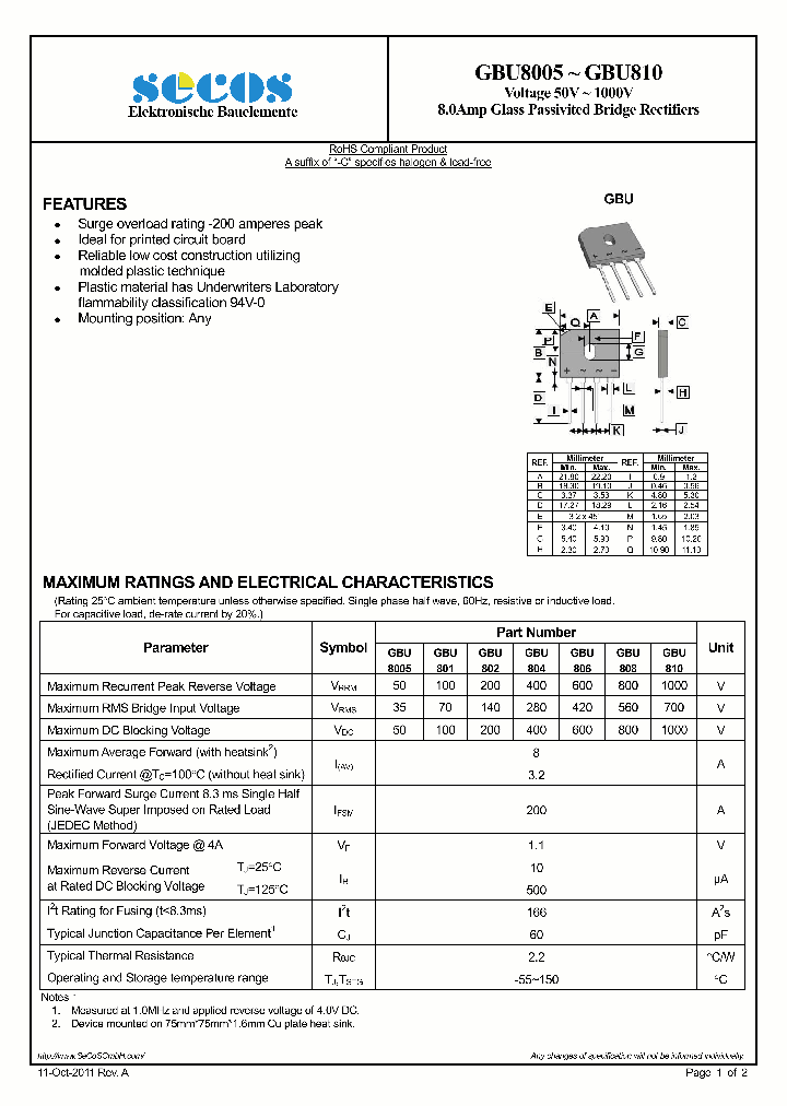 GBU8005_6445662.PDF Datasheet