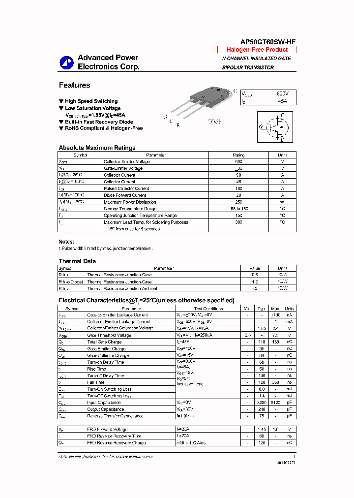 AP50GT60SW-HF_6451119.PDF Datasheet
