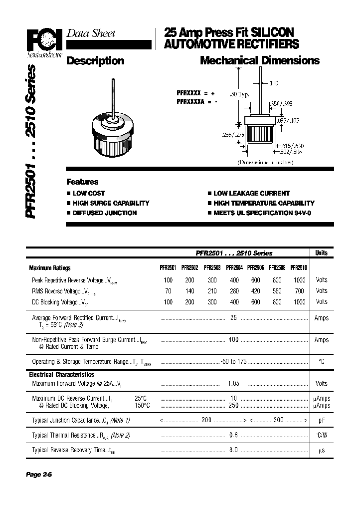 PFR2501_6452257.PDF Datasheet