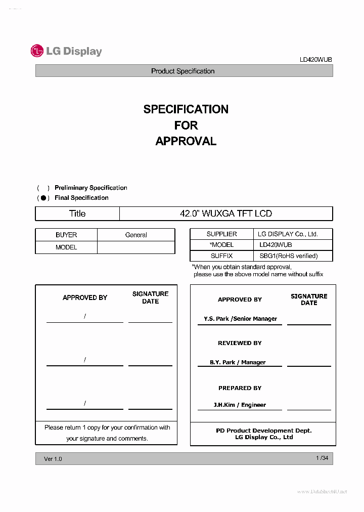 LD420WUB-SBG_6457845.PDF Datasheet
