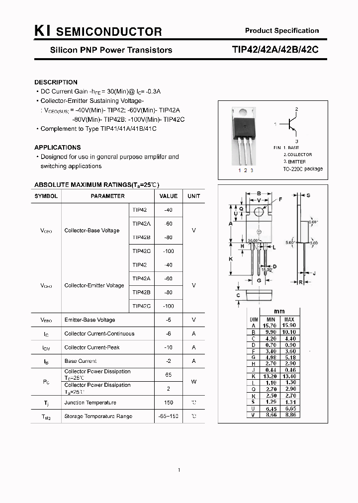 TIP42_6466848.PDF Datasheet
