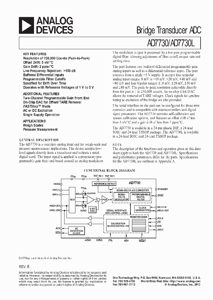 EVAL-AD7730LEBZ_6470934.PDF Datasheet
