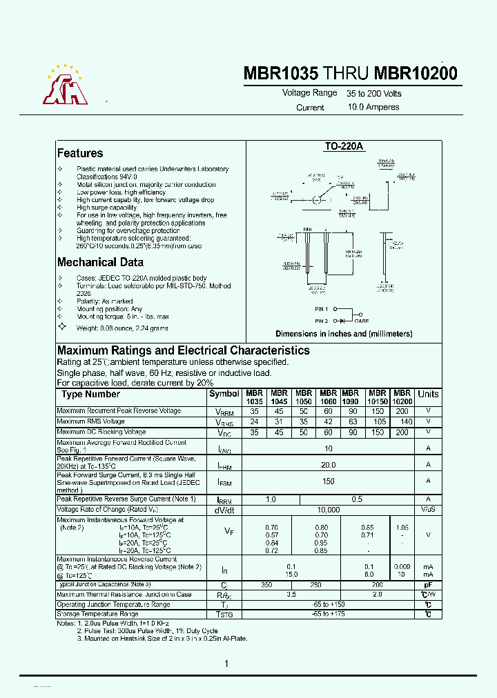 MBR10200_6482397.PDF Datasheet