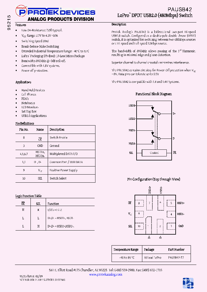 PAUSB42_6480520.PDF Datasheet