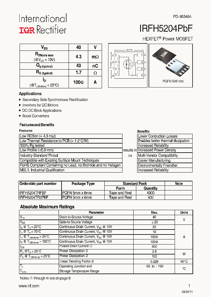 IRFH5204PBF_6484885.PDF Datasheet