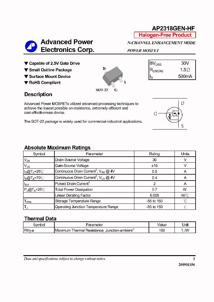AP2318GEN-HF_6484919.PDF Datasheet