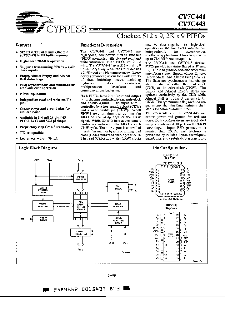 CY7C443-14PC_6487537.PDF Datasheet