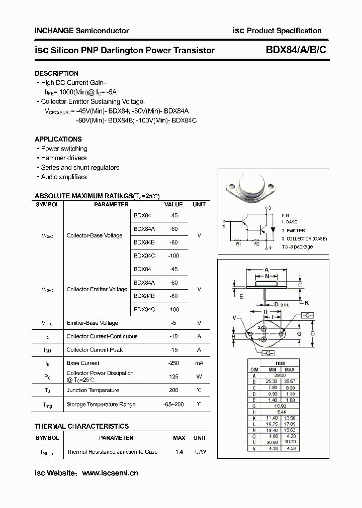 BDX84_6501328.PDF Datasheet