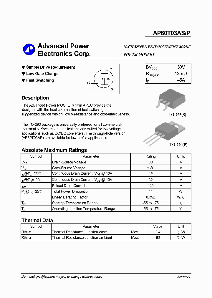 AP60T03AS_6516705.PDF Datasheet