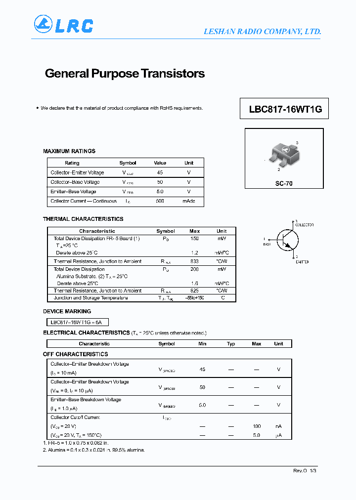 LBC817-16WT3G_6517609.PDF Datasheet