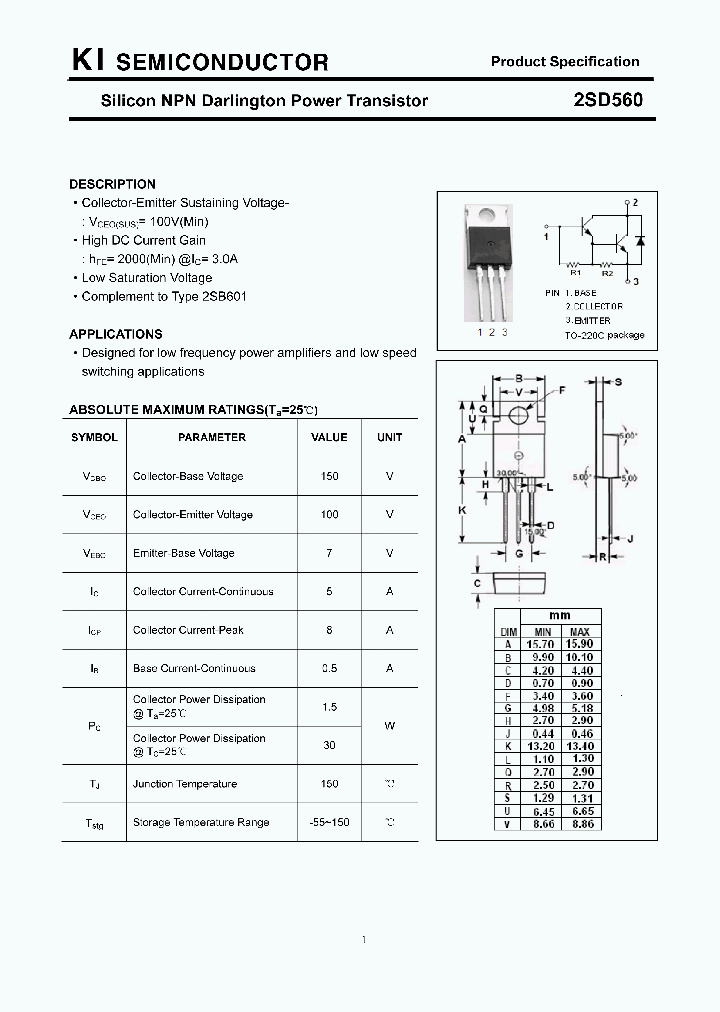 2SD560_6518510.PDF Datasheet