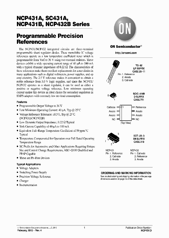 NCP431A_6518830.PDF Datasheet