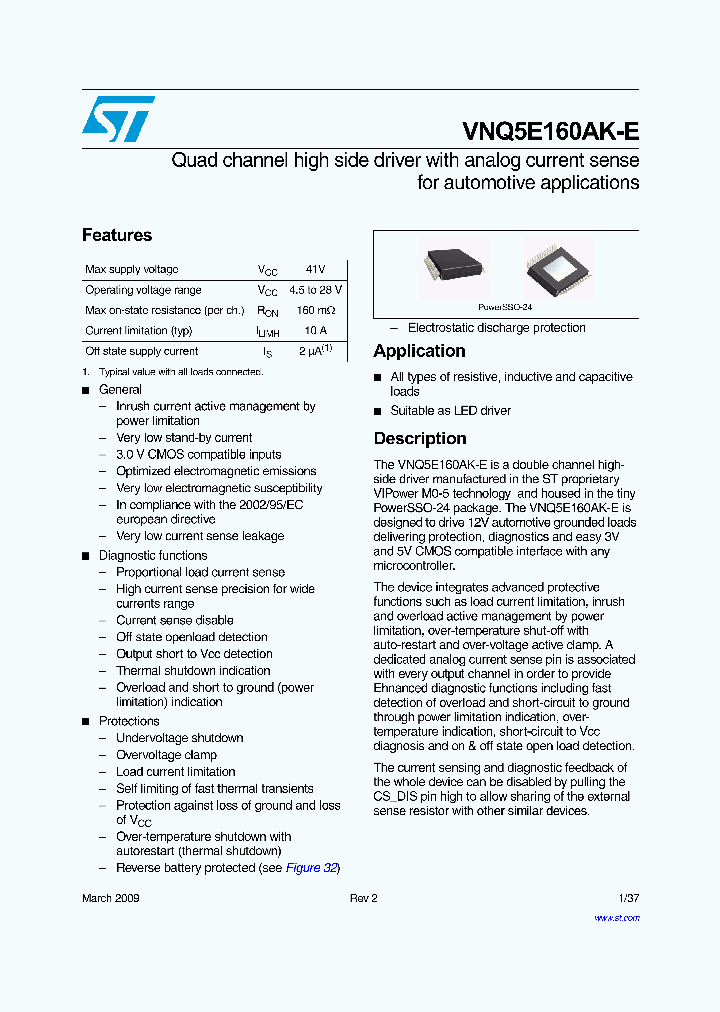 VNQ5E160AK-E_6523390.PDF Datasheet
