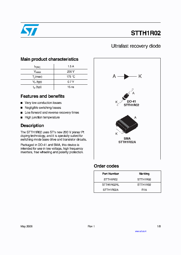 STTH1R02_6532856.PDF Datasheet