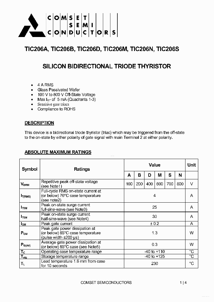 TIC206B_6527883.PDF Datasheet
