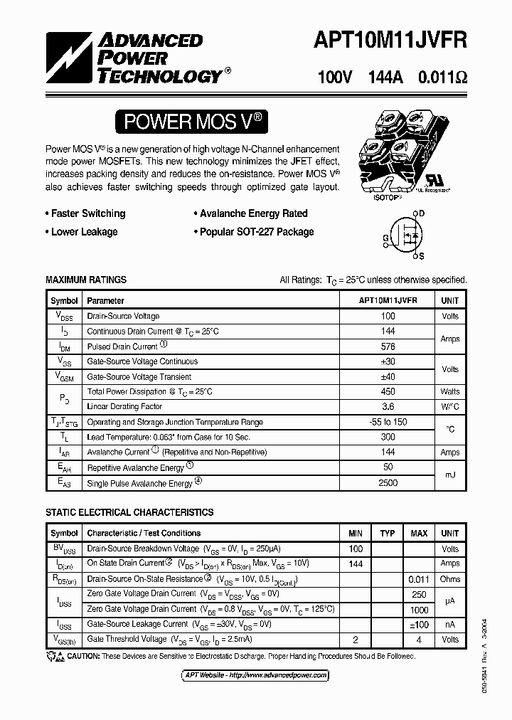 APT10M11JVFR_6535960.PDF Datasheet