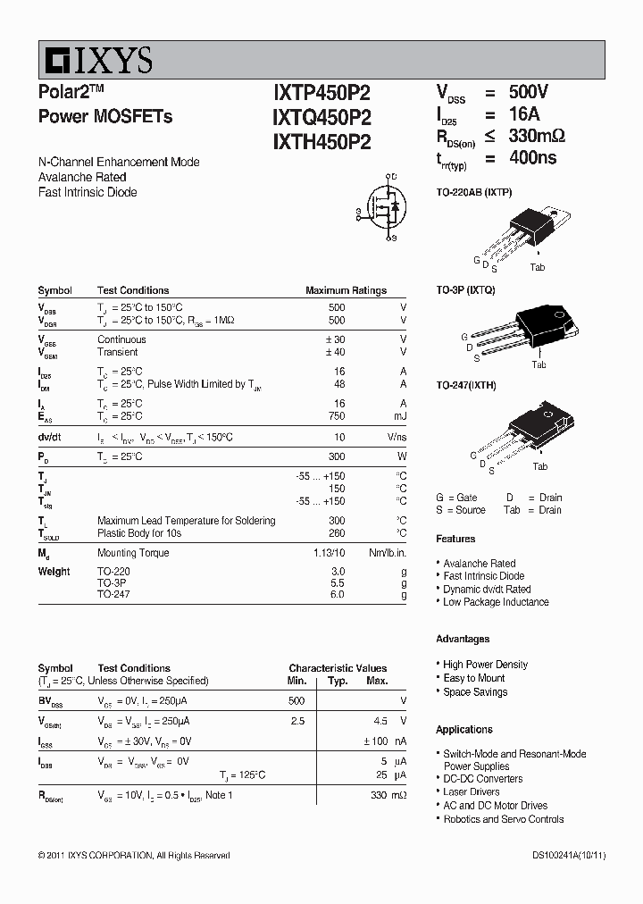 IXTQ450P2_6545028.PDF Datasheet