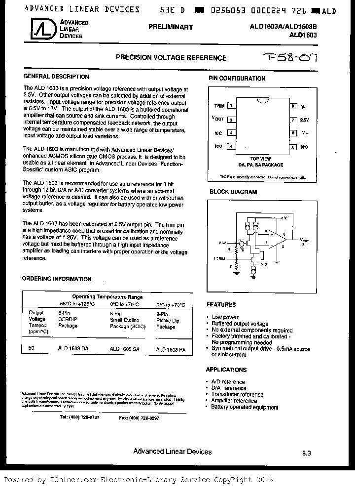ALD1603SA_6545121.PDF Datasheet
