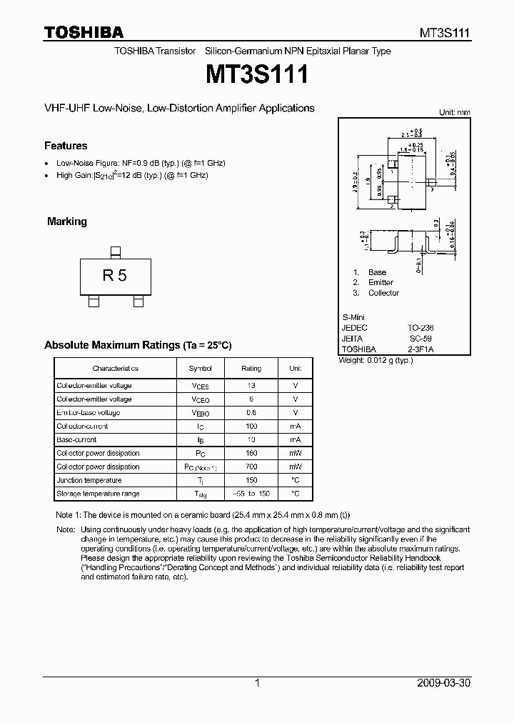 MT3S111_6549433.PDF Datasheet
