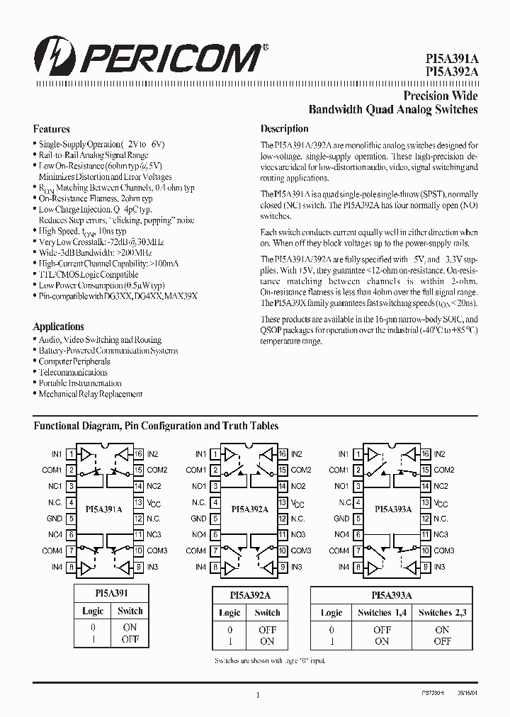 PI5A392AQEX_6549558.PDF Datasheet