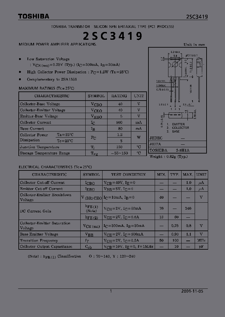 2SC3419_6549310.PDF Datasheet