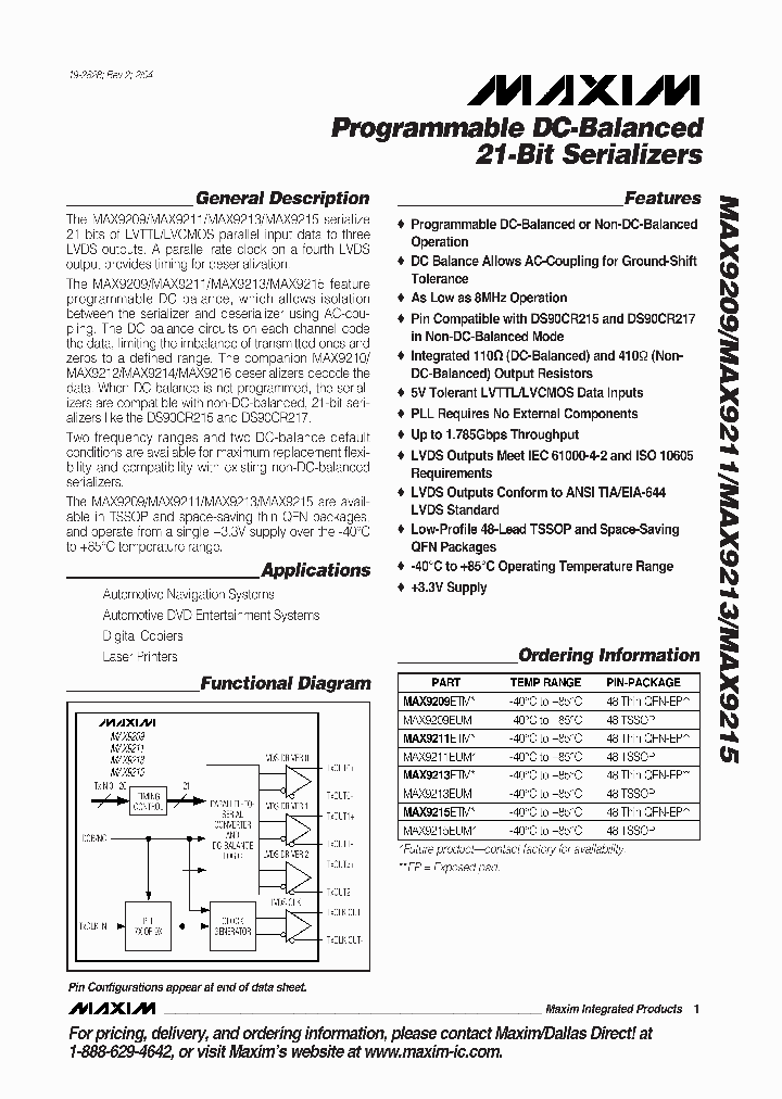 MAX9211EUM_6553069.PDF Datasheet