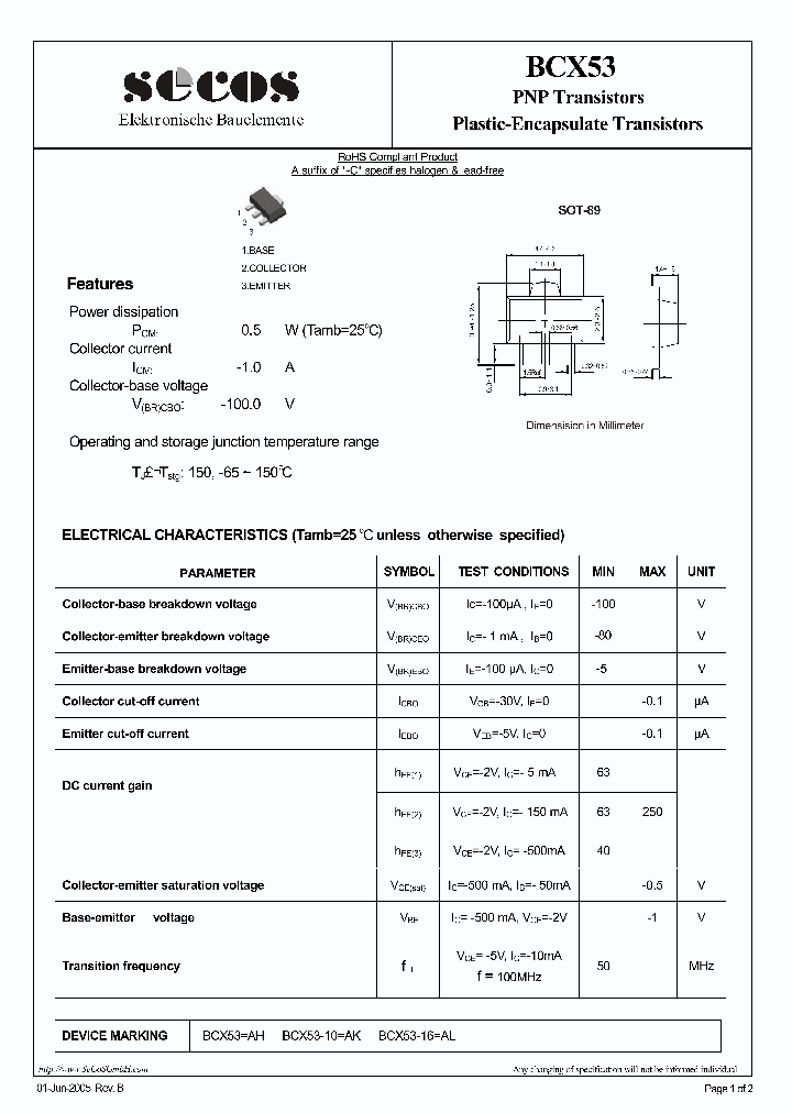 BCX53_6560130.PDF Datasheet