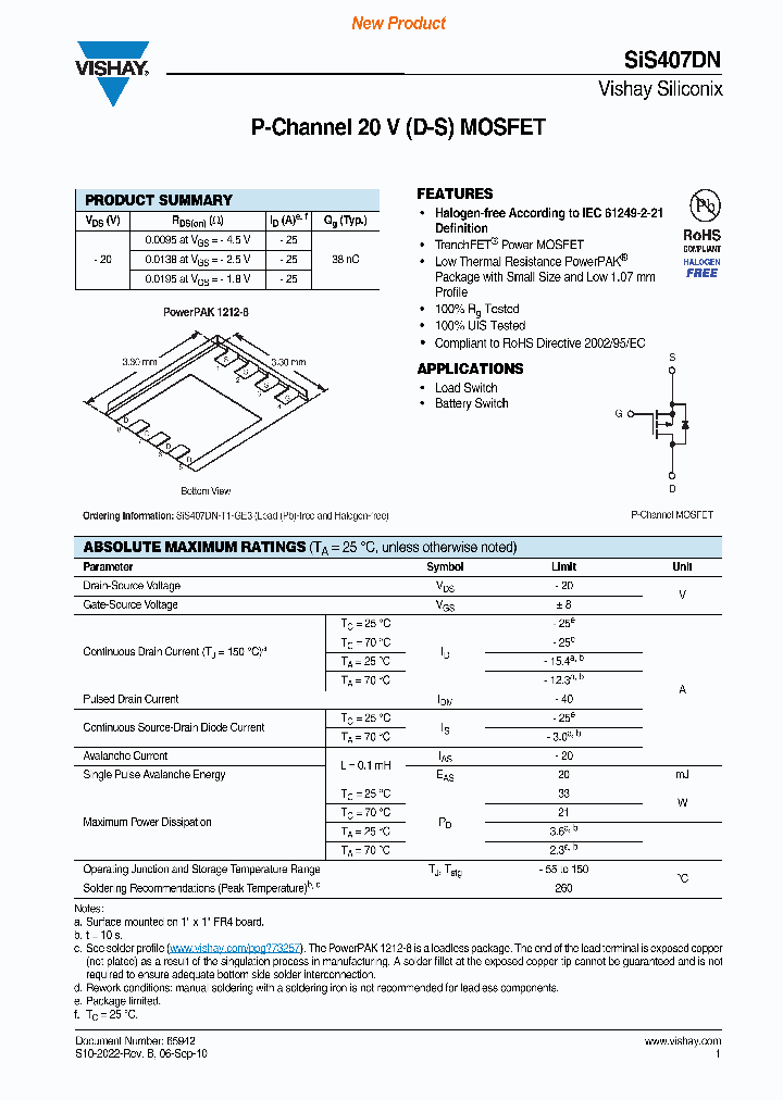 SIS407DN_6567714.PDF Datasheet