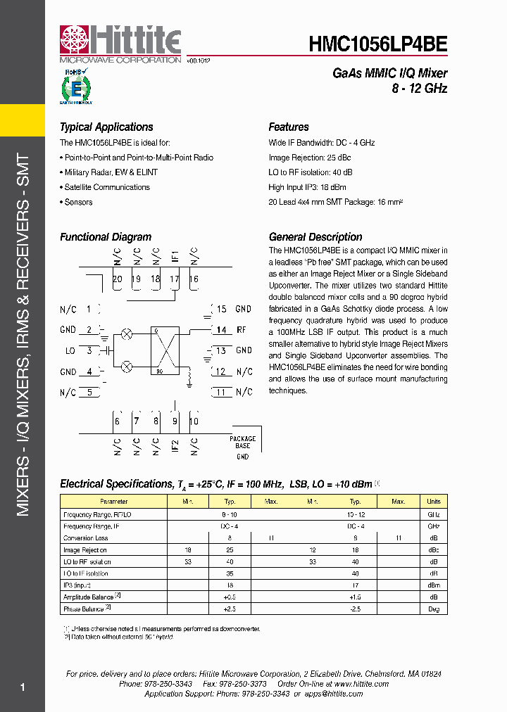 HMC1056LP4BE_6579845.PDF Datasheet